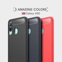 Samsung Galaxy A60 Удароустойчив Carbon Fiber Калъф и Протектор