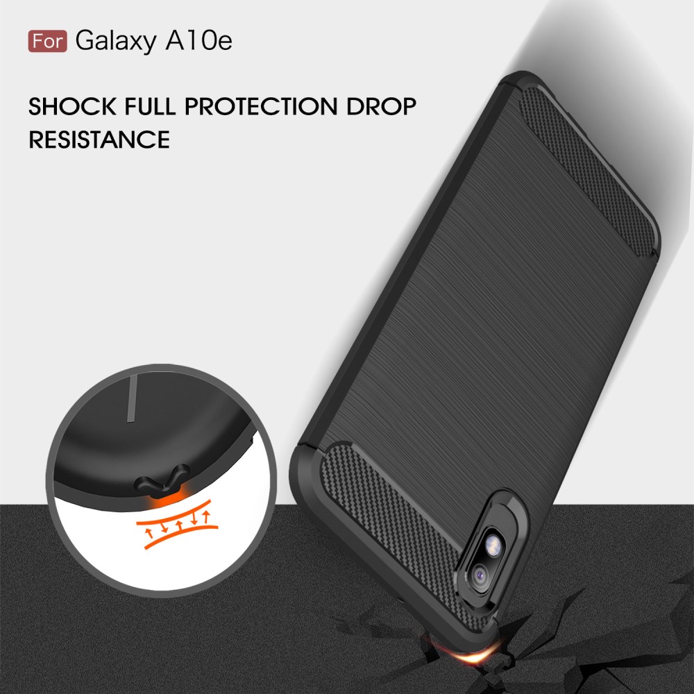 Samsung Galaxy A10e  Удароустойчив Carbon Fiber Калъф и Протектор