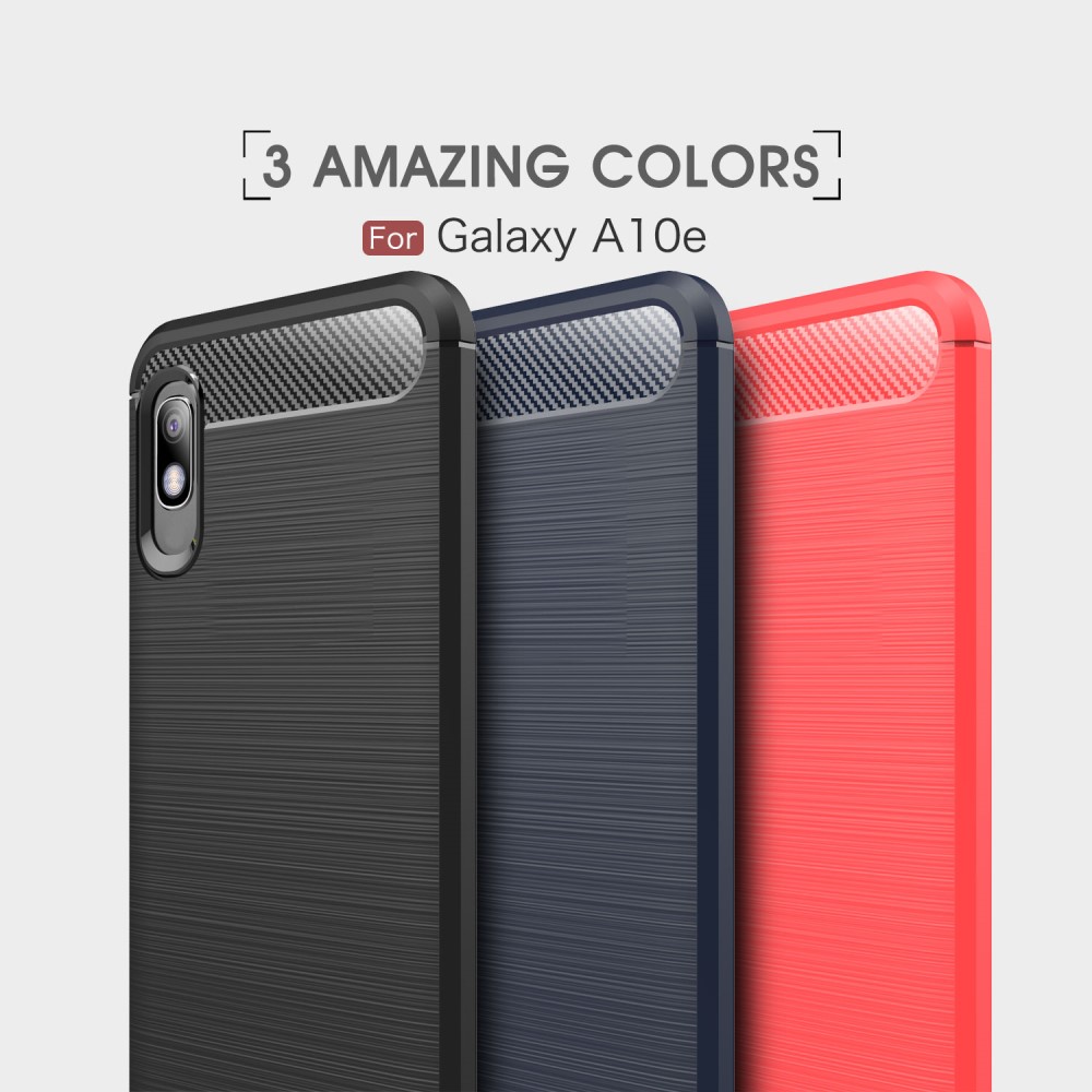 Samsung Galaxy A10e  Удароустойчив Carbon Fiber Калъф и Протектор