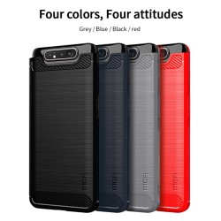 Samsung Galaxy A90/A80 Удароустойчив MOFI Carbon Fiber Калъф и Протектор