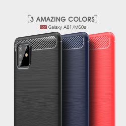 Samsung Galaxy A81/Note 10 Lite Удароустойчив Carbon Fiber Калъф и Протектор
