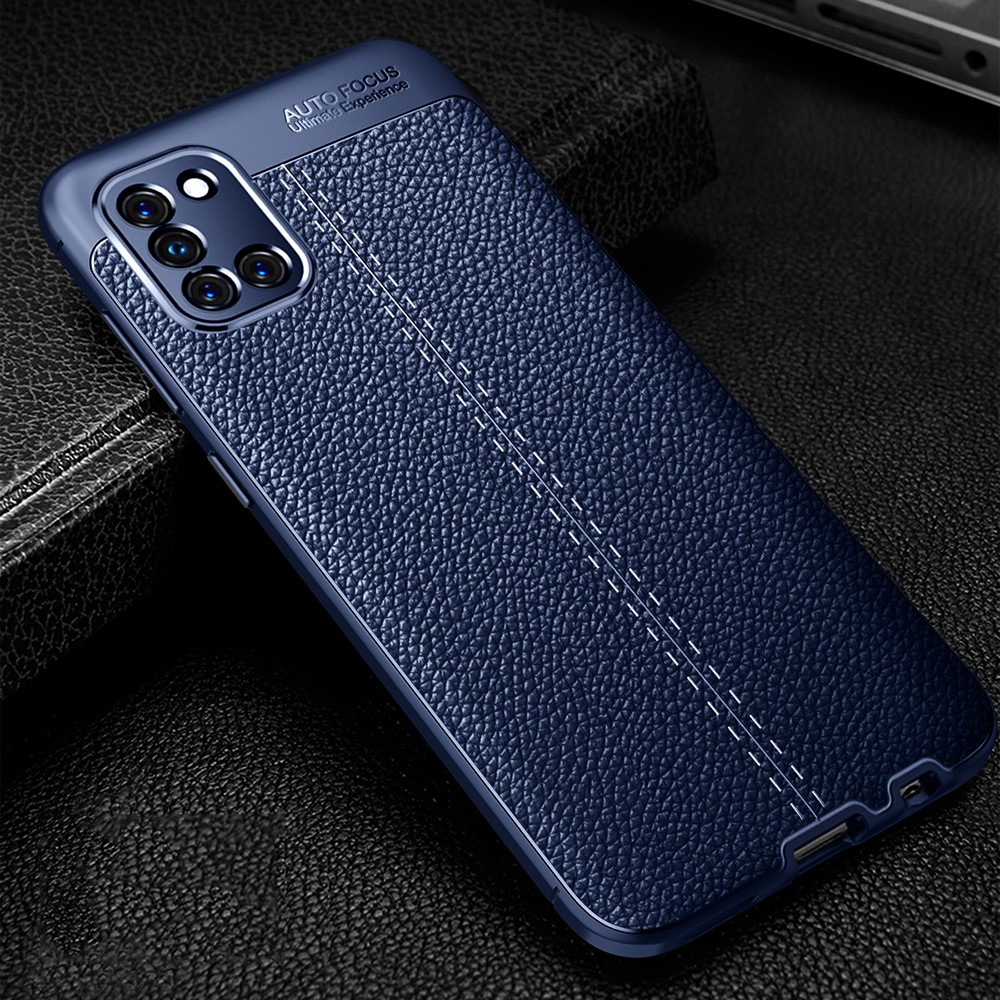 Samsung Galaxy A31 Удароустойчив Litchi Skin Калъф и Протектор