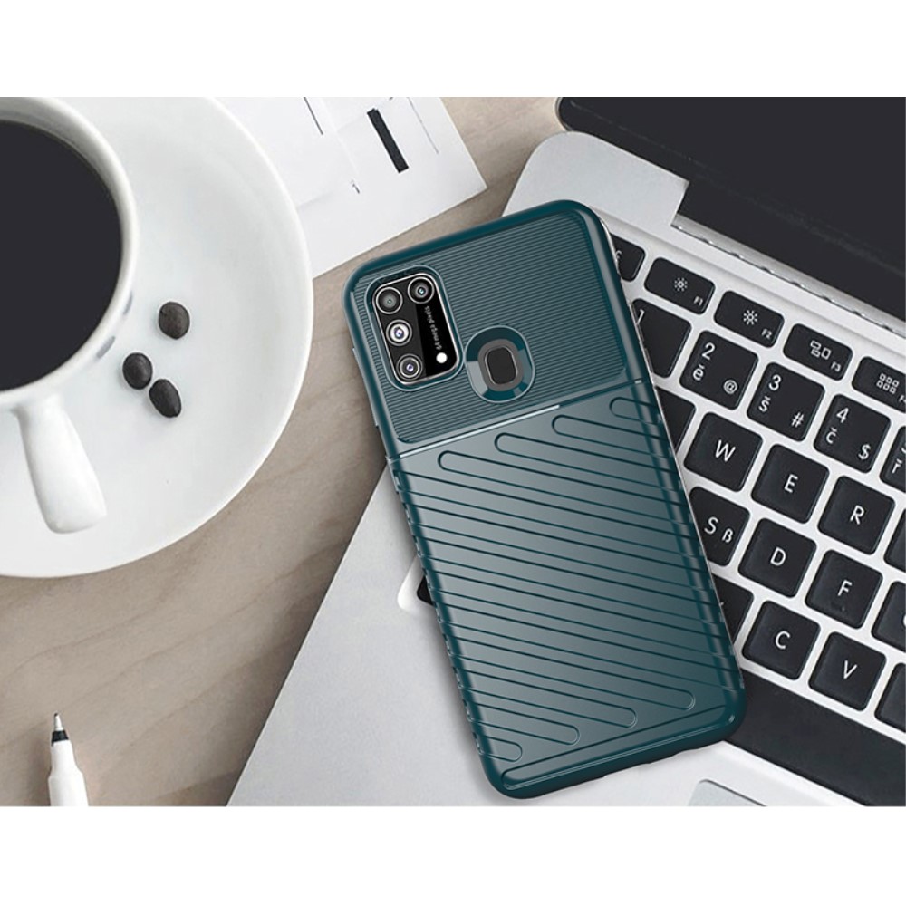 Samsung Galaxy M31/F41/M31 Prime/M21s Удароустойчив Twill Texture Калъф и Протектор