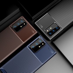 Samsung Galaxy Note 20 Ultra/Note20 Ultra 5G Удароустойчив Carbon Fiber Калъф и Протектор