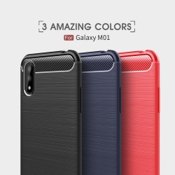 Samsung Galaxy M01 Carbon Fiber Калъф и Протектор