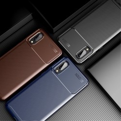 Samsung Galaxy A02 Удароустойчив Carbon Fiber Калъф и Протектор