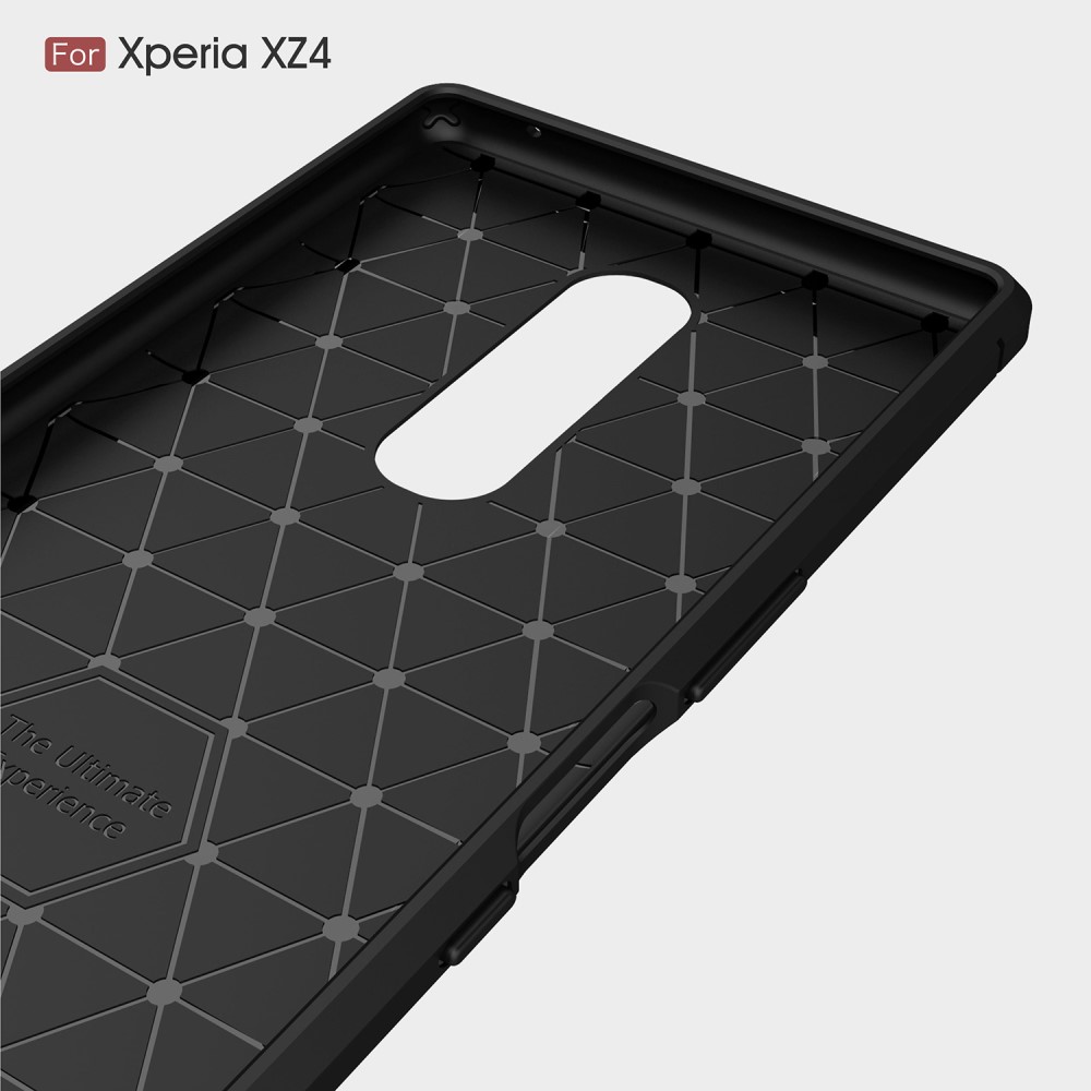 Sony Xperia 1 Carbon Fiber Удароустойчив Калъф и Протектор