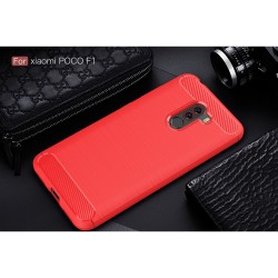 Xiaomi Pocophone F1 / Poco F1 Удароустойчив Carbon Fiber Калъф и Протектор