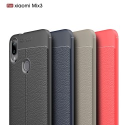 Xiaomi Mi Play Удароустойчив Litchi Skin Калъф и Протектор