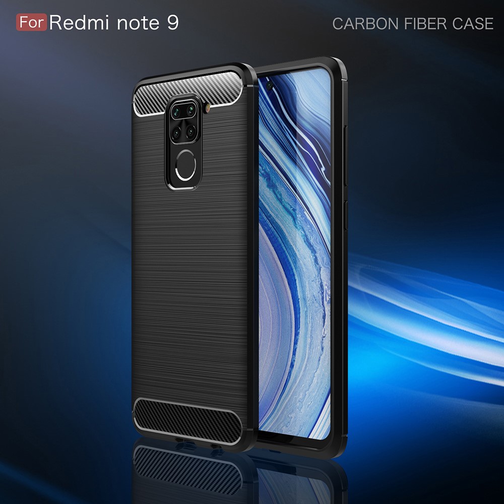Xiaomi Redmi Note 9/Redmi 10X 4G Удароустойчив Carbon Fiber Калъф и Протектор