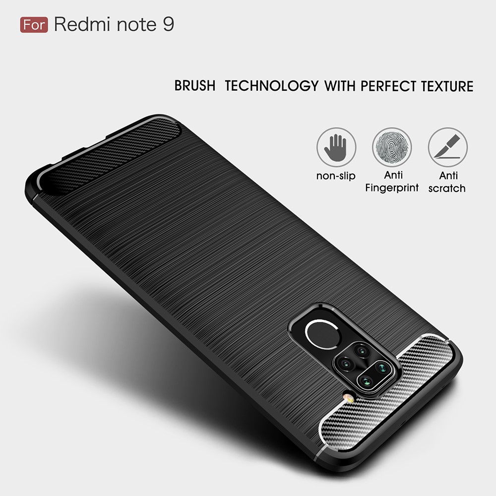 Xiaomi Redmi Note 9/Redmi 10X 4G Удароустойчив Carbon Fiber Калъф и Протектор