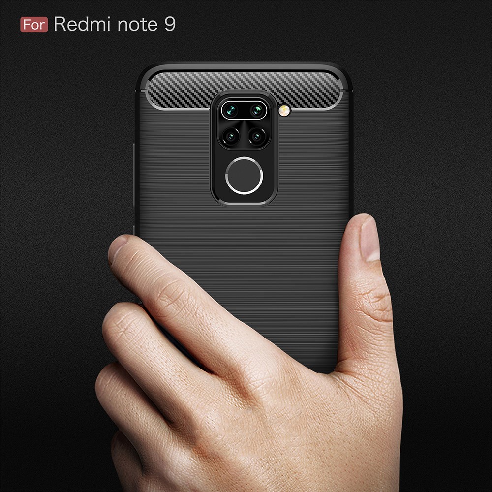Xiaomi Redmi Note 9/Redmi 10X 4G Удароустойчив Carbon Fiber Калъф и Протектор