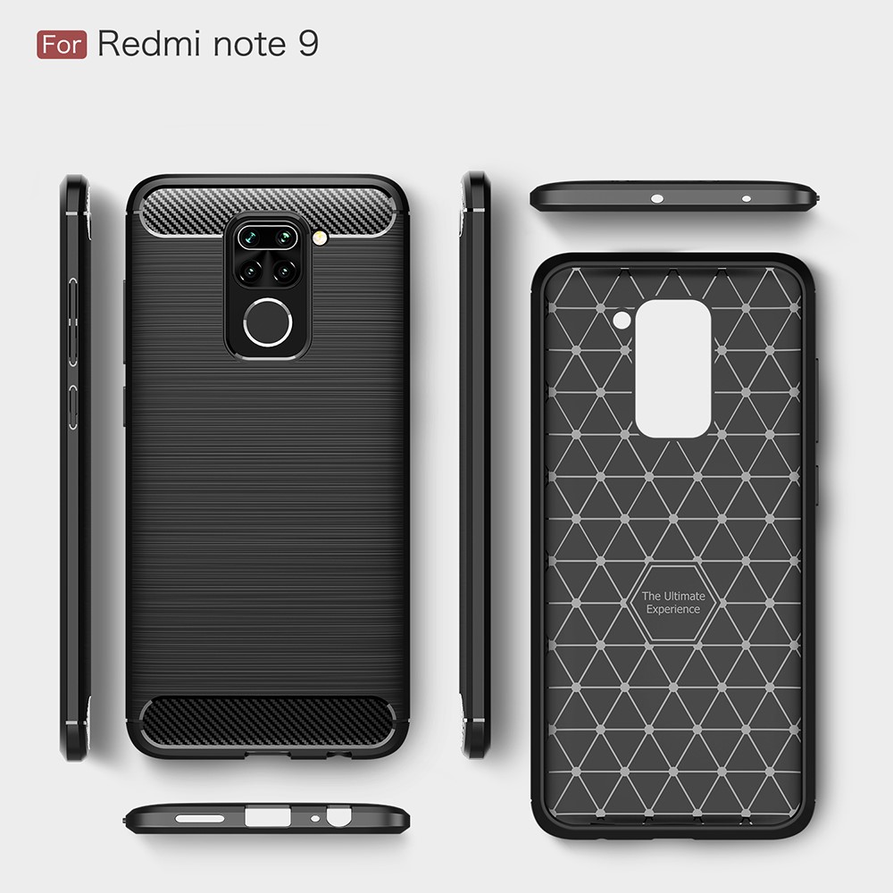 Xiaomi Redmi Note 9/Redmi 10X 4G Удароустойчив Carbon Fiber Калъф и Протектор