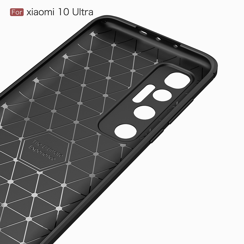 Xiaomi Mi 10 Ultra Удароустойчив Carbon Fiber Калъф и Протектор