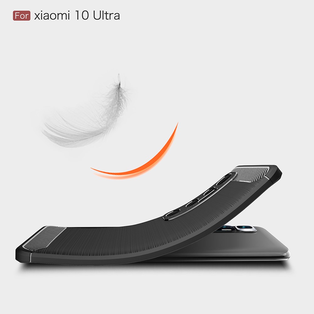 Xiaomi Mi 10 Ultra Удароустойчив Carbon Fiber Калъф и Протектор