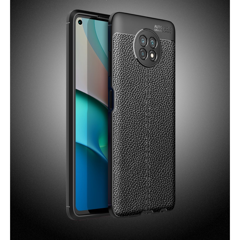 Xiaomi Redmi Note 9 5G / Note 9T 5G Удароустойчив Litchi Skin Калъф и Протектор