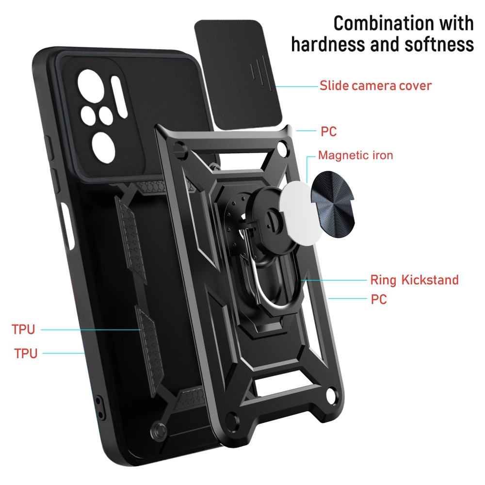 Xiaomi Poco M5s 4G Удароустойчив Ring Holder Калъф и Протектор