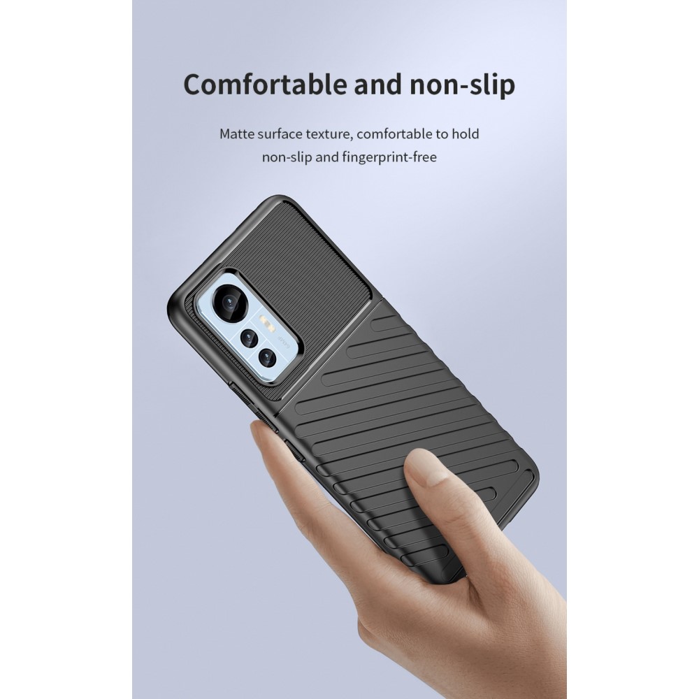 Xiaomi 12 Lite 5G  Удароустойчив Twill Texture Калъф и Протектор