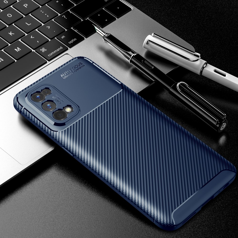 Realme 7 Pro Удароустойчив Carbon Fiber Калъф и Протектор