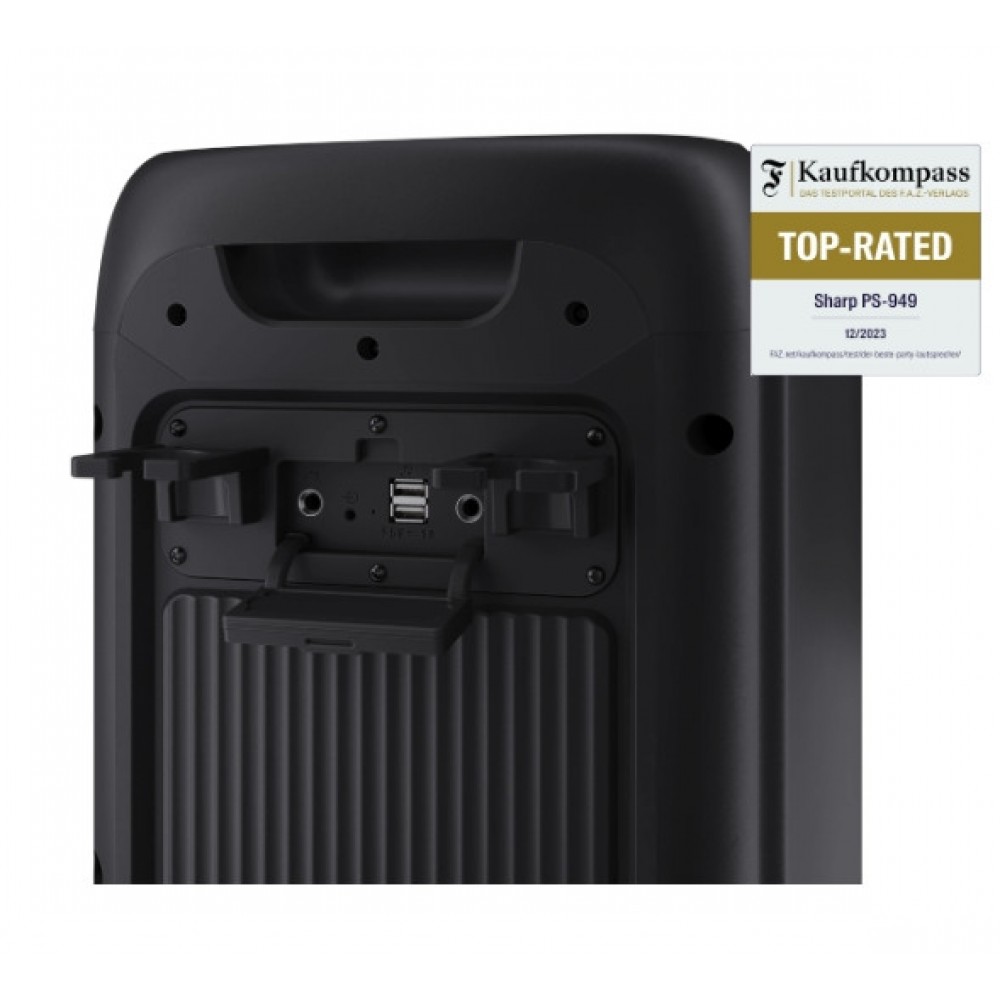 Sharp PS-949, XPARTY STREET BEAT Преносими Bluetooth Тонколони-132W Диско Светлини, IPX4 Водоустойчиви, до 12часа батерия
