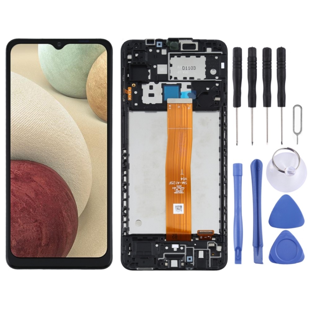 LCD Дисплей и Тъч Скрийн с Рамка за Samsung Galaxy A12 SM-A125F