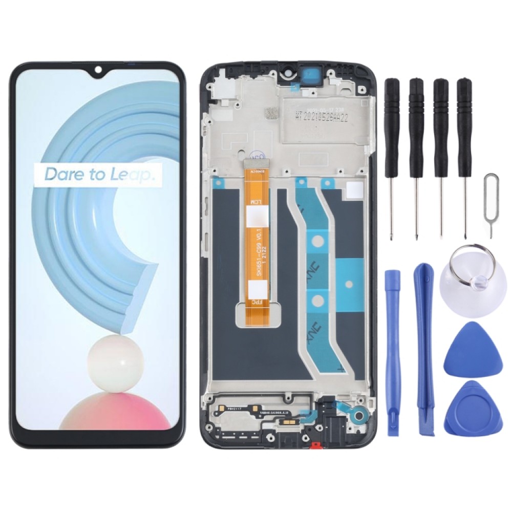 LCD Дисплей и Тъч Скрийн с Рамка за OPPO Realme C21Y / Realme C25Y