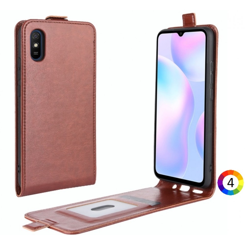 Xiaomi Redmi 9A Флип Кожен Калъф и Протектор