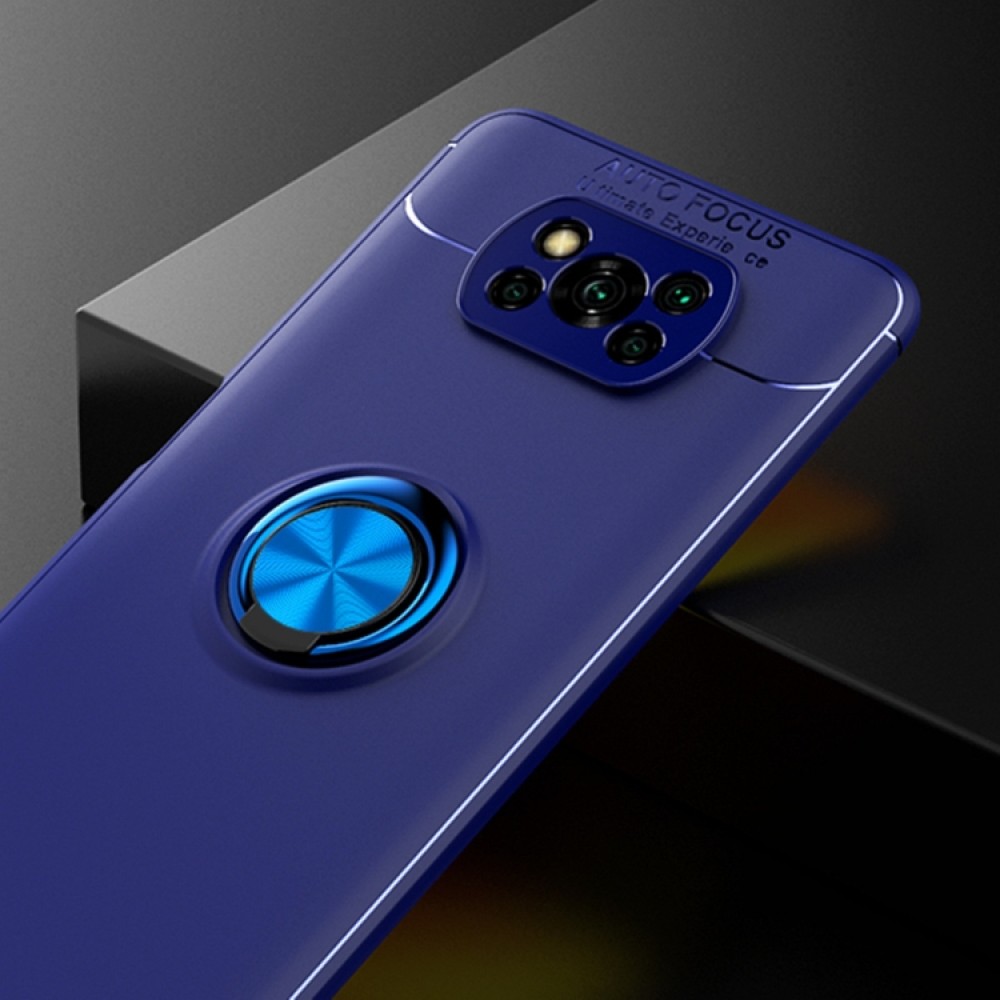 Xiaomi Poco X3 NFC Удароустойчив Metal Ring Калъф и Протектор