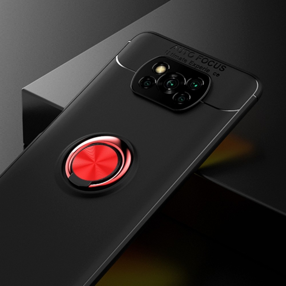 Xiaomi Poco X3 NFC Удароустойчив Metal Ring Калъф и Протектор