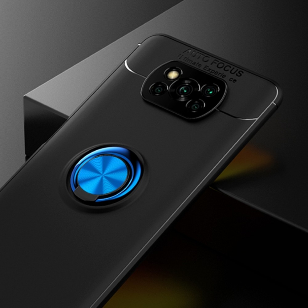 Xiaomi Poco X3 NFC Удароустойчив Metal Ring Калъф и Протектор