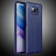 Xiaomi Poco X3 NFC Удароустойчив Litchi Skin Калъф и Протектор