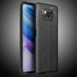 Xiaomi Poco X3 NFC Удароустойчив Litchi Skin Калъф и Протектор