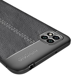Xiaomi Poco C3 Удароустойчив Litchi Skin Калъф и Протектор