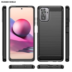 Xiaomi Poco M5s Удароустойчив Carbon Fiber Калъф и Протектор