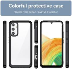 Samsung Galaxy A34 5G Силиконов Калъф Transparent TPU и Протектор