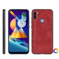 Samsung Galaxy M11 Удароустойчив Кожен Калъф и Протектор