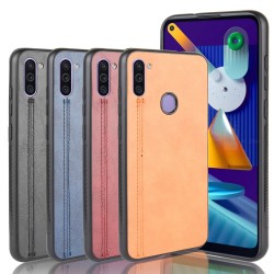 Samsung Galaxy M11 Удароустойчив Кожен Калъф и Протектор