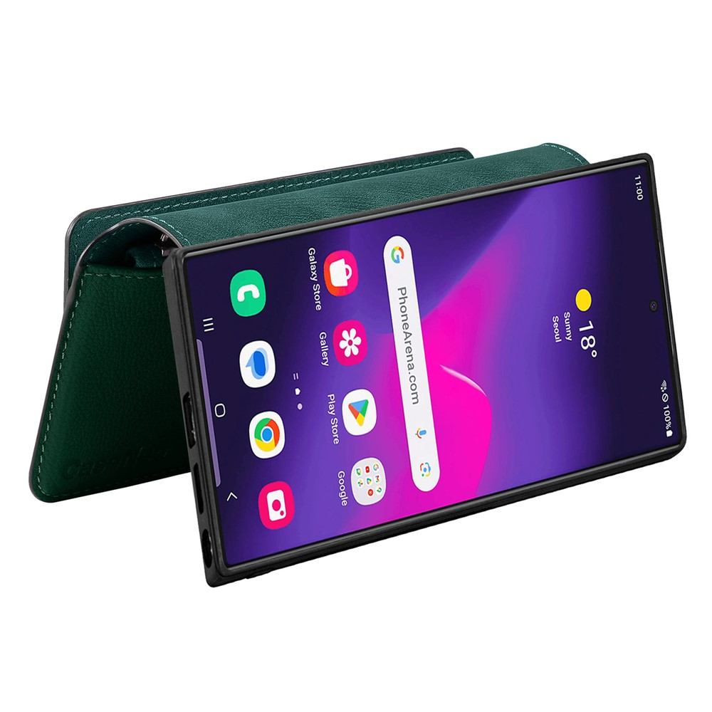 Калъф за Samsung Galaxy S24 Ultra CASENEO MW-02 Магнитен Портфейл от PU Кожа с Джоб с Цип, RFID Защита и Скрийн Протектор – 6 цвята