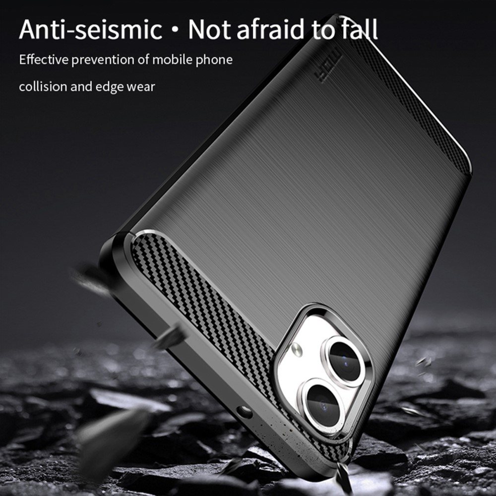 Samsung Galaxy A06 MOFI  Удароустойчив Carbon Fiber Калъф и Протектор