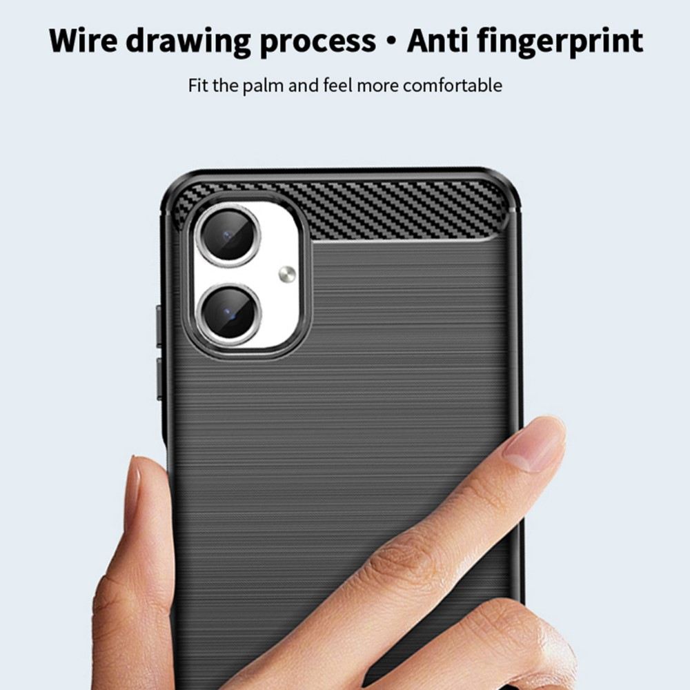 Samsung Galaxy A06 MOFI  Удароустойчив Carbon Fiber Калъф и Протектор