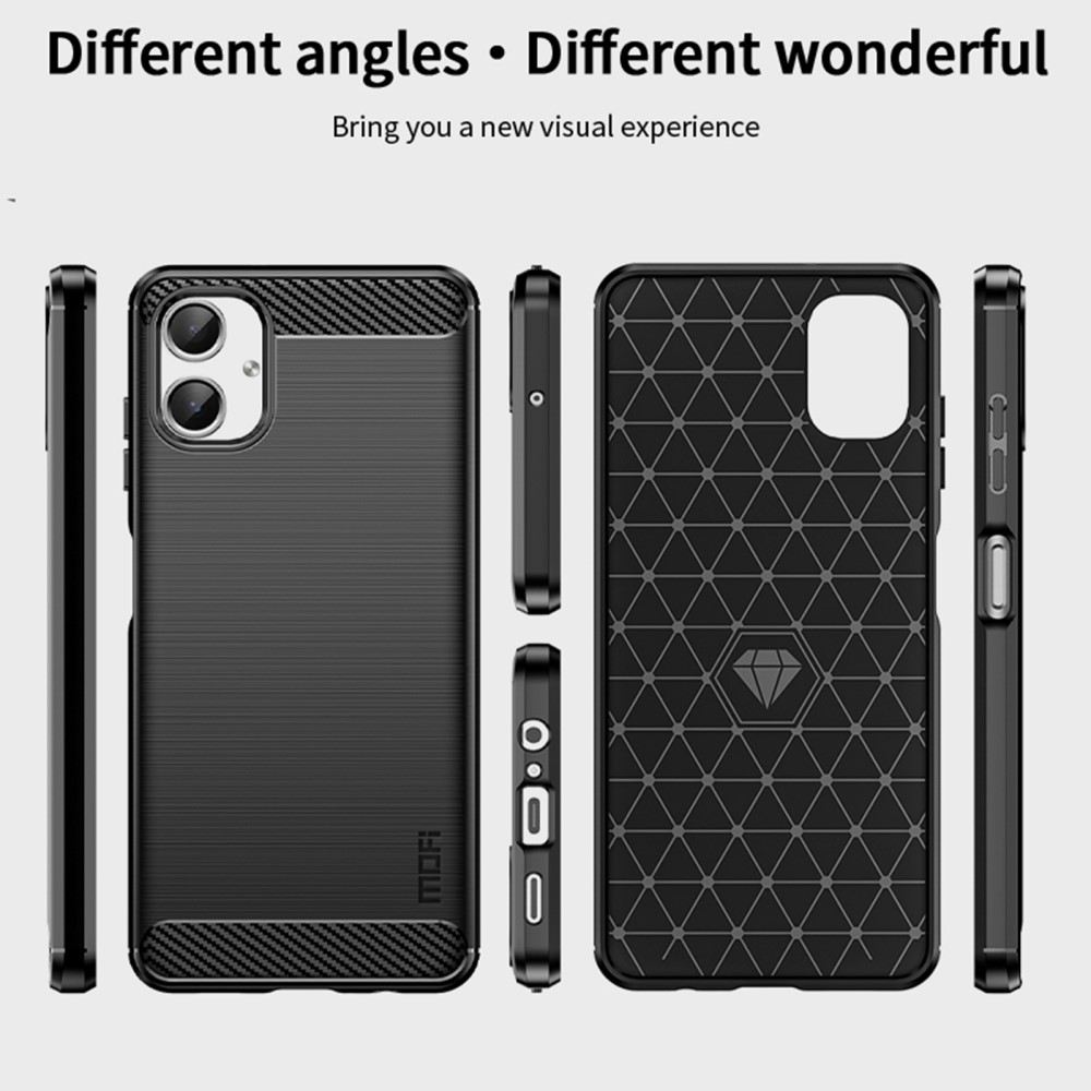 Samsung Galaxy A06 MOFI  Удароустойчив Carbon Fiber Калъф и Протектор