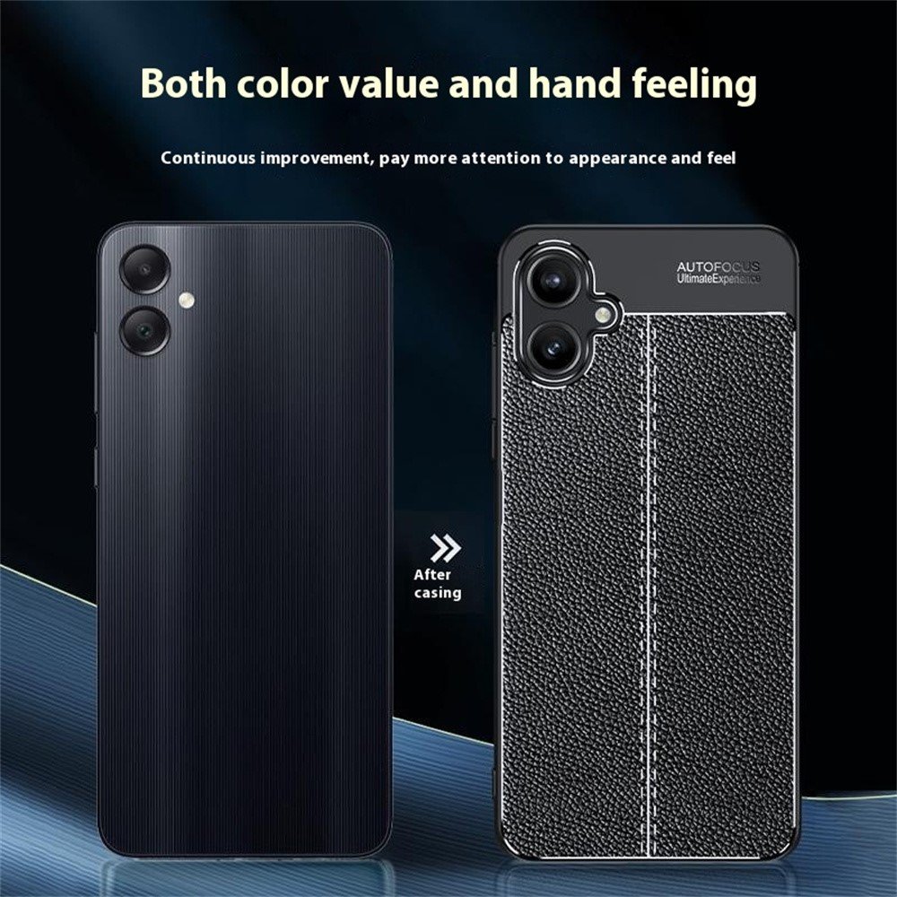 Samsung Galaxy A06 Удароустойчив Litchi Skin Калъф и Протектор