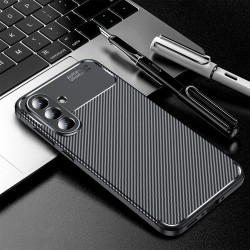 Samsung Galaxy A36 5G / A56 5G Удароустойчив Carbon Fiber Калъф и Протектор