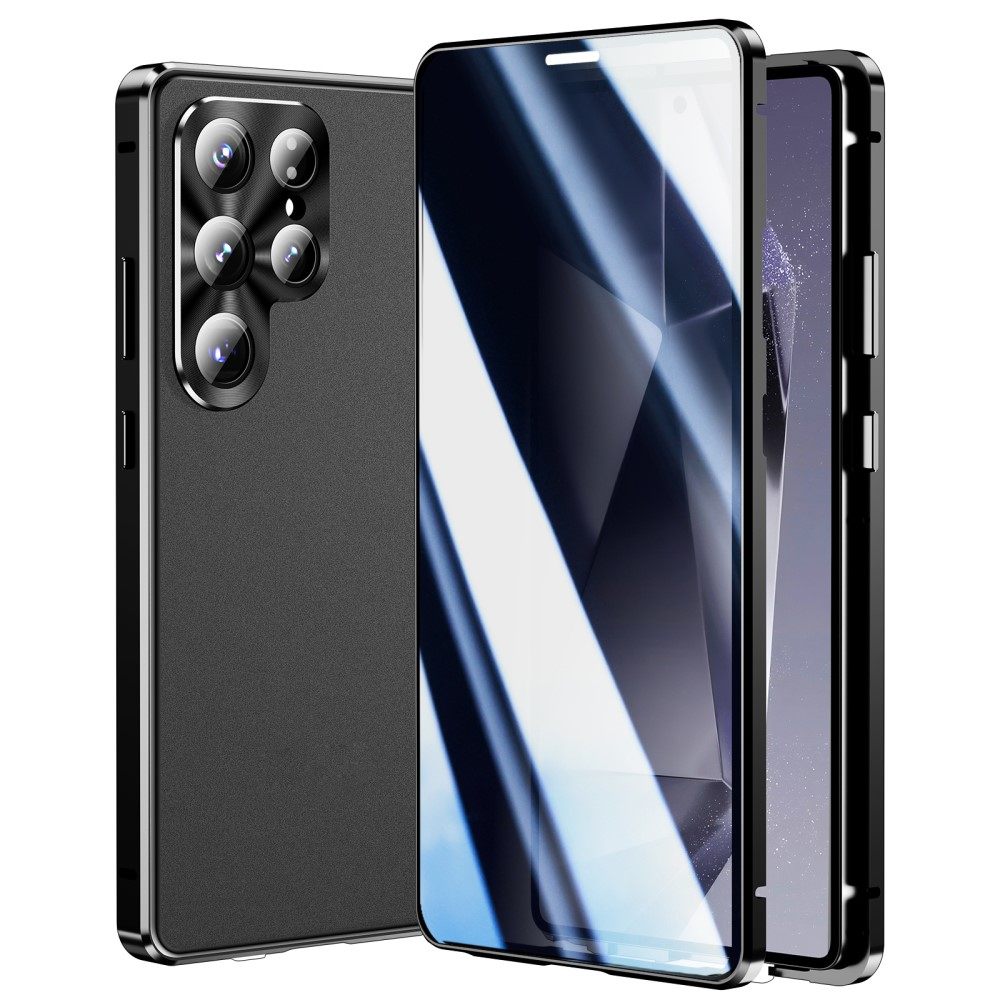 Samsung Galaxy S25 Ultra Калъф Anti-Spy със Закалено Стъкло и Магнитно Закопчаване + Протектор