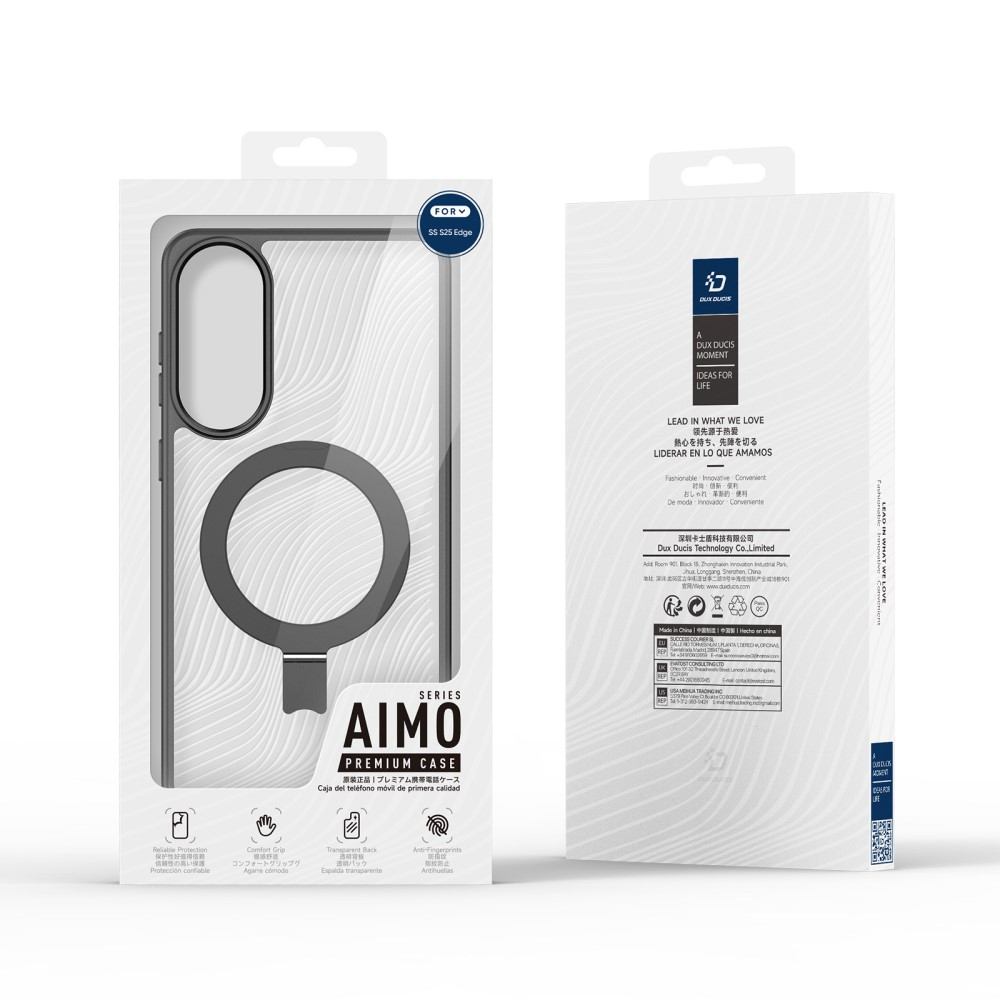 DUX DUCIS Aimo Калъф за Samsung Galaxy S25 Edge– TPU+PC, Черен, със Скрийн Протектор