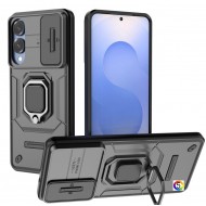  Samsung Galaxy S25 Edge Magnetic Case Lens /Kickstand PC + TPU Удароустойчив Ring Holder Калъф и Протектор