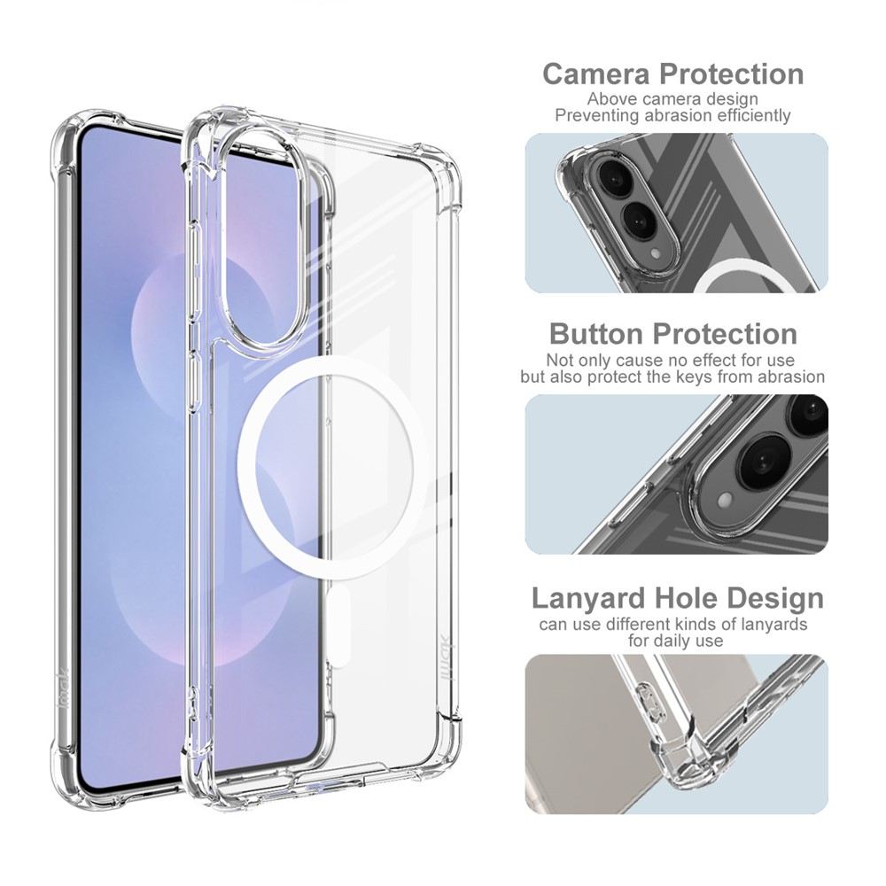 Samsung Galaxy S25 Edge IMAK Силиконов Калъф Candy Series TPU +PC/Clear  MagSafe и Протектор