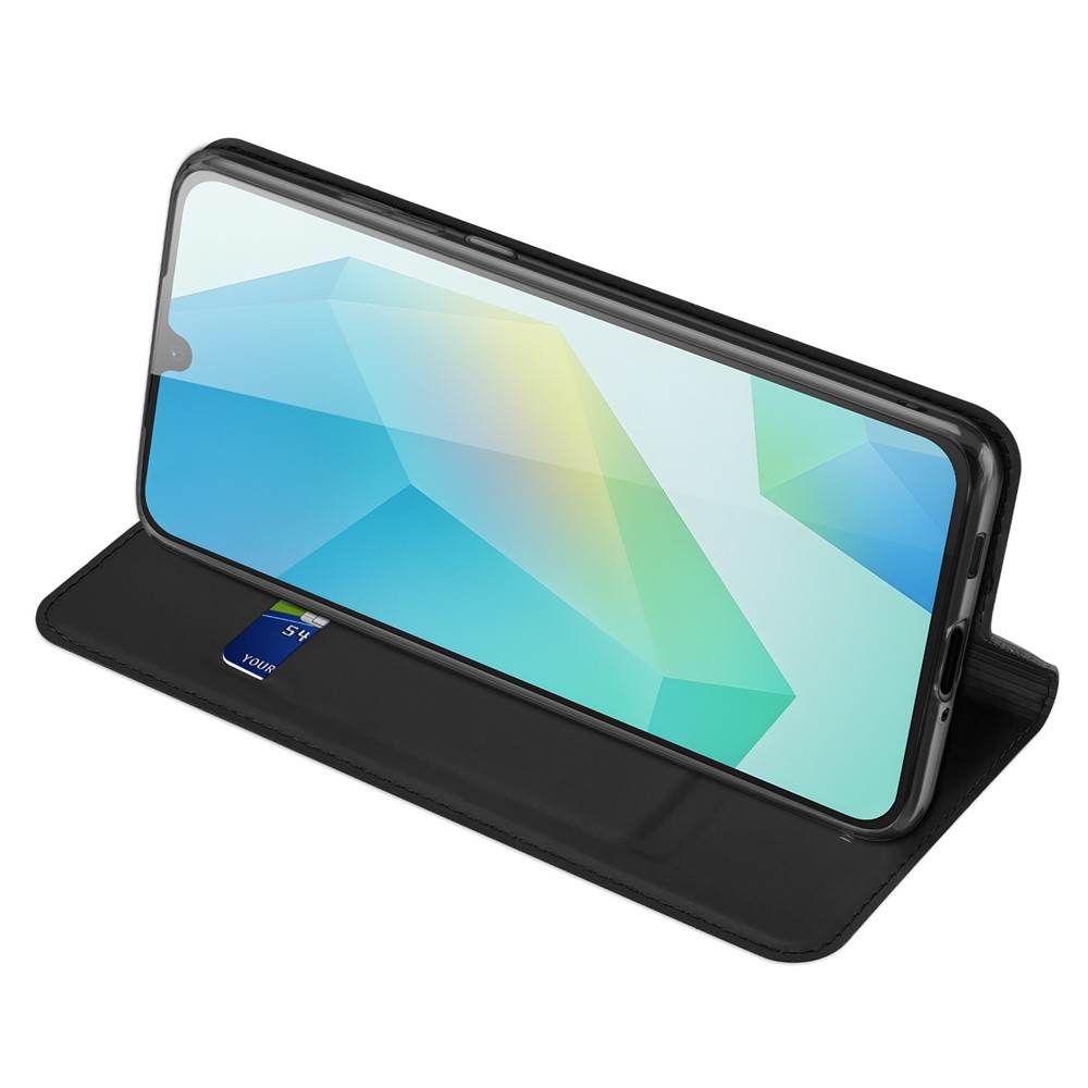 DUX DUCIS Кожен Калъф и Протектор за Samsung Galaxy A17 5G / A17 4G - Държач за Карти и Стойка (Черен, Син, Розов)