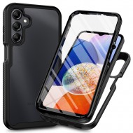 Прозрачен Калъф (PC+TPU) за Samsung Galaxy A17 5G / A17 4G| Комплект с Протектор [Черен, Тъмносин, Червен, Син, Лилав]