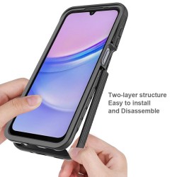 Прозрачен Калъф (PC+TPU) за Samsung Galaxy A17 5G / A17 4G| Комплект с Протектор [Черен, Тъмносин, Червен, Син, Лилав]